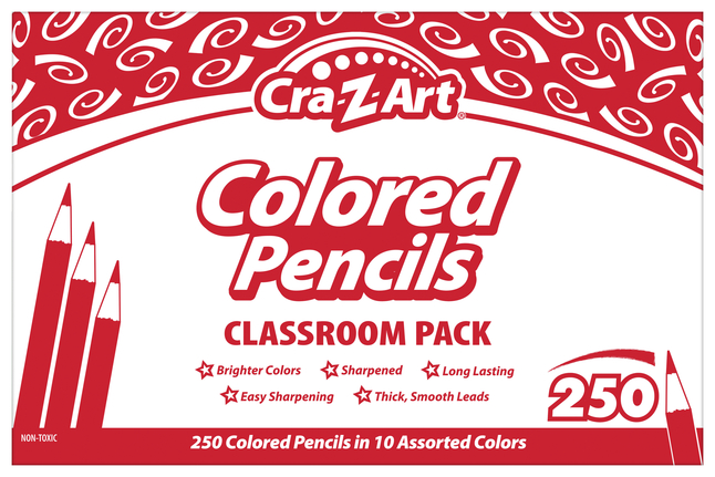 Image for Cra-Z-Art Colored Pencils, Assorted Colors, Classroom Pack of 250 from School Specialty