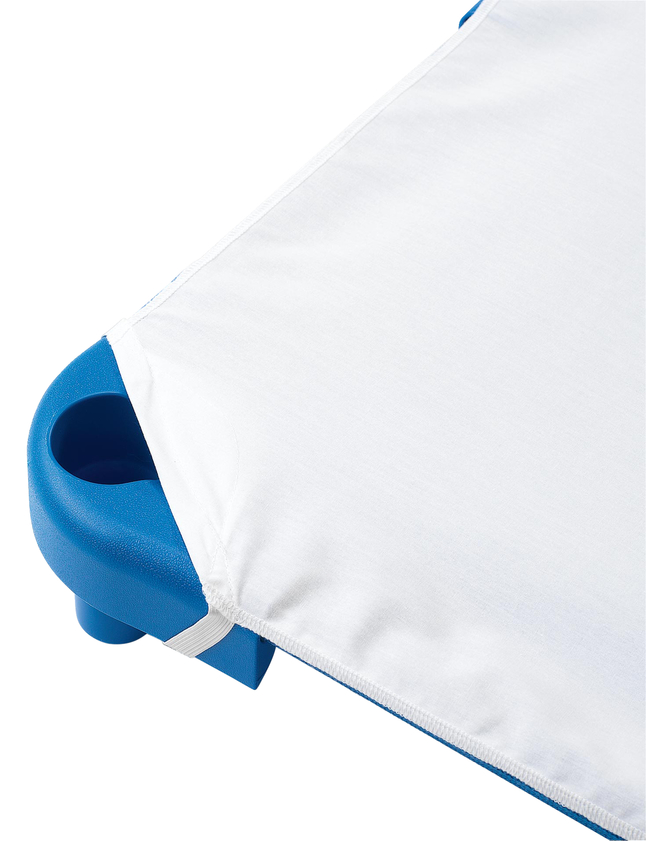 Standard Cot Sheet, 51-1/2 x 23-1/2 Inches, Poly/Cotton, White, Item Number 2027540