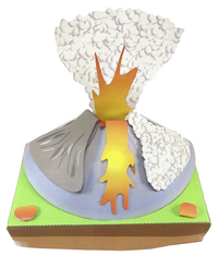 Newpath Learning Volcano 3-D Model Kit, 1 Teacher Guide and 5 Student Guides, Item Number 2087441