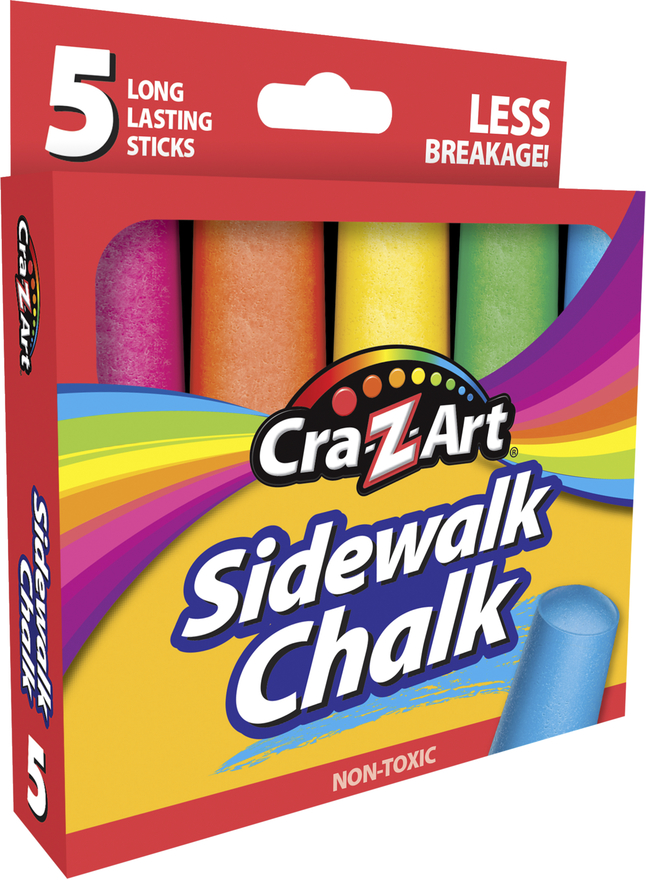 CraZArt Sidewalk Chalk, 5 Count