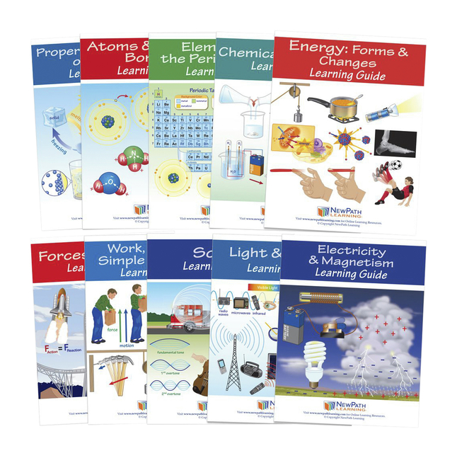 Newpath Learning Physical Science Student Learning Guides with Online Lessons, Set of 10, Item Number 2087486