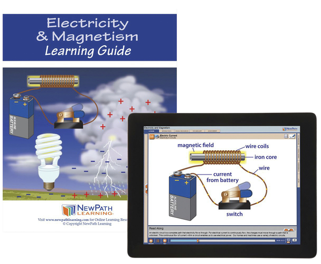 Newpath Learning Electricity & Magnetism Student Learning Guide with Online Le, Item Number 2087496