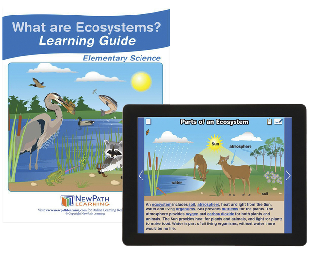Newpath Learning What are Ecosystems? Student Learning with Online Lesson, Item Number 2087518