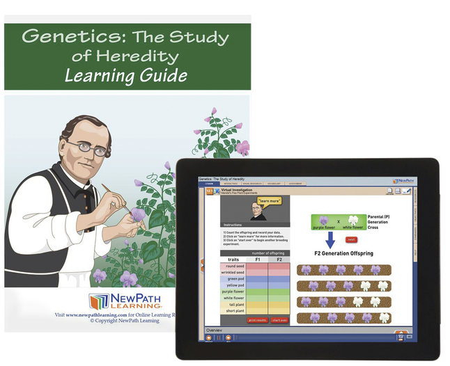 Newpath Learning Genetics: Study of Heredity Student Learning Guide with Online Lesson, Item Number 2087523