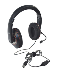 Image for Califone 2021 Deluxe Stereo Headsets with Ambidextrous Gooseneck Microphone, USB Plug from SSIB2BStore