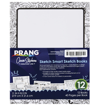 Prang Sketch Smart Sketch Book, White, 11 x 8-1/2 Inches, 40 Sheets, Item Number 2088684