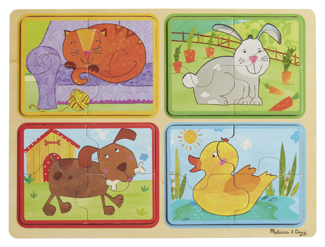 Melissa & Doug Natural Play Wooden Puzzle: Playful Pals, Item Number 2088933