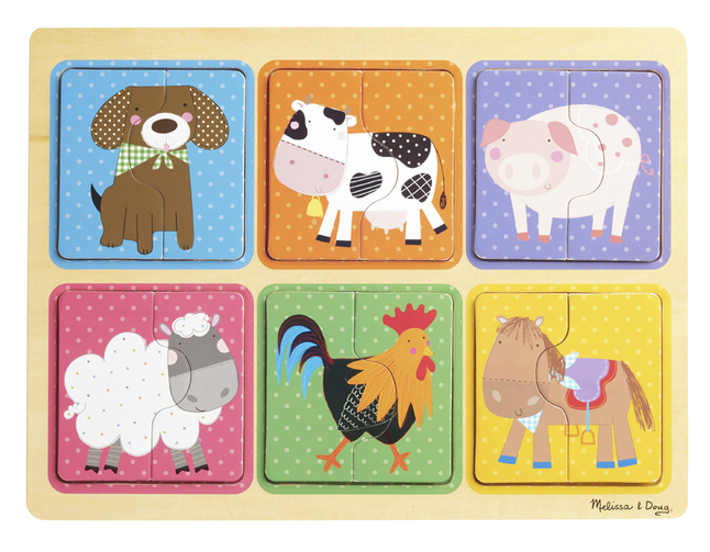 Melissa & Doug Natural Play Wooden Puzzle: Farm Animals, Item Number 2088936