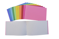 Image for School Smart Bright Blank Books, 5-1/2 x 8-1/2 Inches, Assorted Colors, 16 Sheets, Pack of 12 from School Specialty