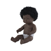 Image for Miniland Baby Doll African Girl with Down Syndrome, 15 Inches from SSIB2BStore