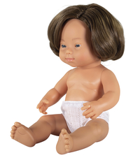 Image for Miniland Baby Doll Caucasian Girl with Down Syndrome, 15 Inches from SSIB2BStore