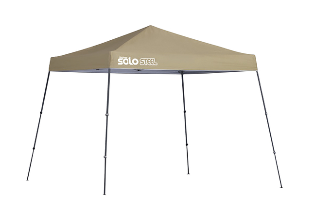 Quik Shade Solo Steel 64 Slant Leg Canopy, 10 x 10 Feet, Khaki, Item Number 2089001