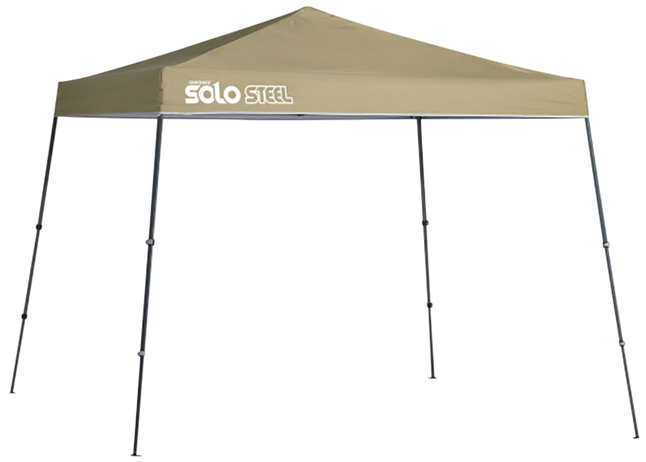 Quik Shade Solo Steel 72 Slant Leg Canopy, 11 x 11 Feet, Khaki, Item Number 2089011