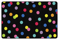 Image for Schoolgirl Style Just Teach Rainbow Polka Dots Area Rug, 5 Feet x 7 Feet 6 Inches from School Specialty