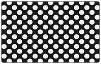 Image for Schoolgirl Style Simply Stylish Black & White Polka Dot Area Rug, 7 Feet 6 Inches x 12 Feet from School Specialty