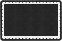 Image for Schoolgirl Style Black & White Scallop Border Area Rug, 7 Feet 6 Inches x 12 Feet from School Specialty