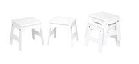 Image for Melissa & Doug Wooden Stools, 12 x 11 x 11 Inches, White, Set of 4 from SSIB2BStore