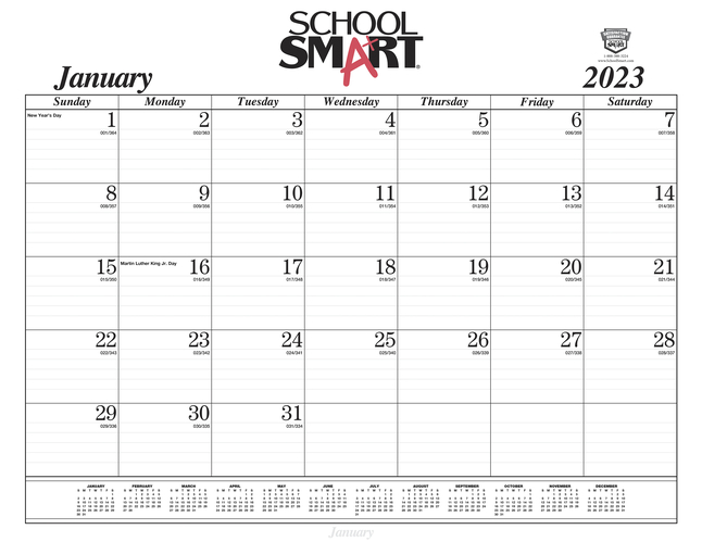 Image for School Smart Desk Pad Refill, January - December 2023, 22 x 17 Inches from School Specialty