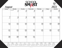 School Smart Desk Pad 17 Month Calendar, August 2022 - December 2023, 22 x 17 Inches, Item Number 2089177