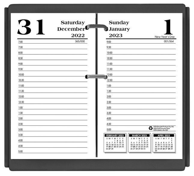 House of Doolittle Recycled Desk Calendar Refill, January 2023 - December 2023, Item Number 2089190