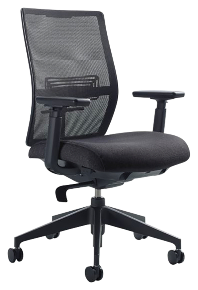 AIS Devens High-Back Task Chair, 27 x 26 x 41-3/4 Inches, Black, Item Number 2089237