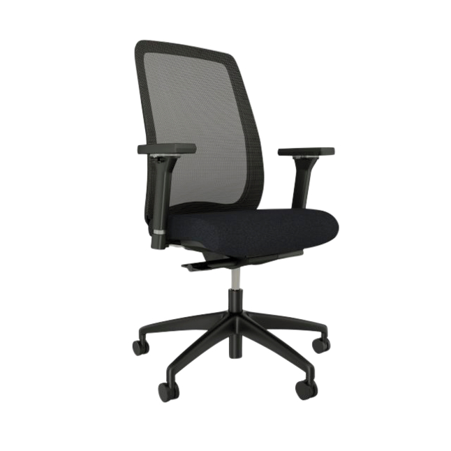 Image for AIS Bolton High-Back Task Chair, 26 x 24 x 45 Inches, Black from School Specialty