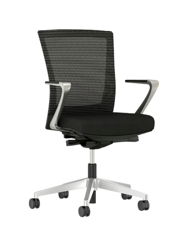 Image for AIS Upton High-Back Task Chair, 25 x 25 x 42 Inches, Striped Black Mesh from School Specialty