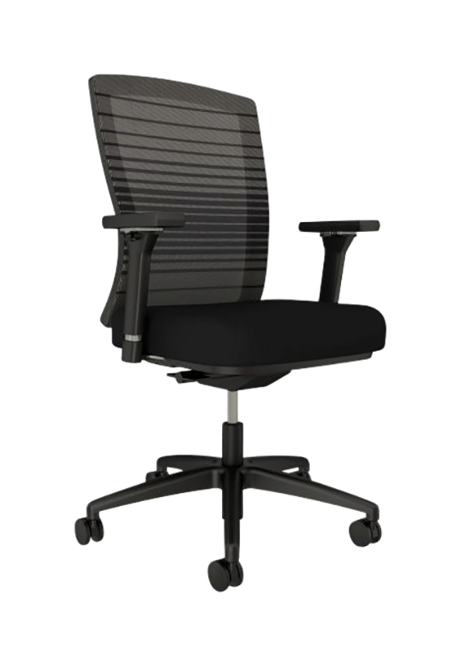 AIS Natick High-Back Task Chair, 26 x 24 x 45 Inches, Black, Item Number 2089245