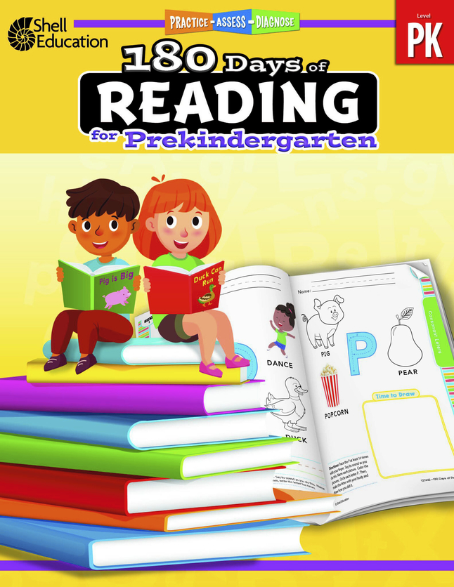 Shell Education 180 Days of Reading, Pre-Kindergarten, Item Number 2089433