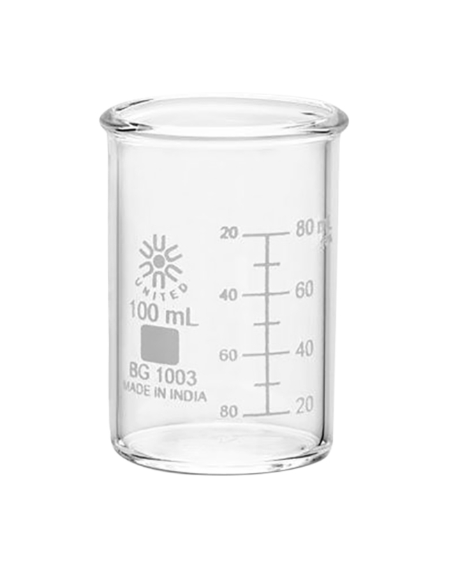 Image for United Scientific Beakers, Low Form, Heavy Duty, 100ml from School Specialty