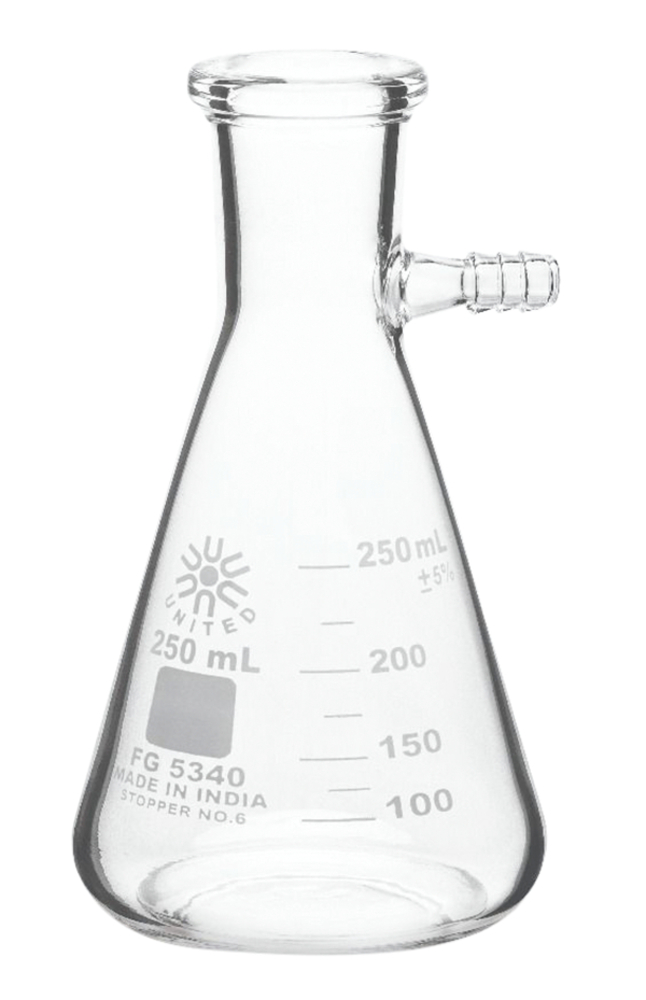 United Scientific Filtering Flask, Borosilicate Glass, 250ml, Item Number 2089971