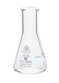Image for United Scientific Erlenmeyer Flask, Narrow Mouth, Borosilicate Glass, 10ml from School Specialty