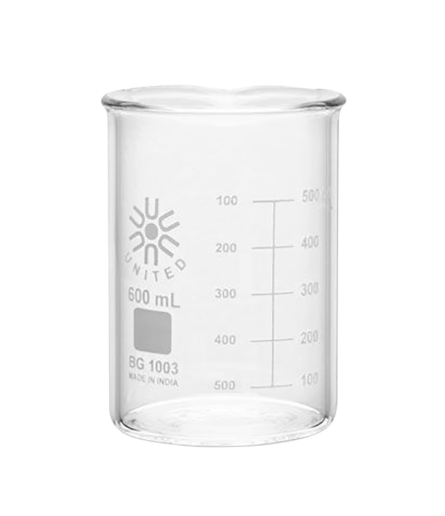 Image for United Scientific Beakers, Low Form, Heavy Duty, 600ml from School Specialty