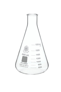 Image for United Scientific Erlenmeyer Flask, Narrow Mouth, Borosilicate Glass, 2000ml from SSIB2BStore