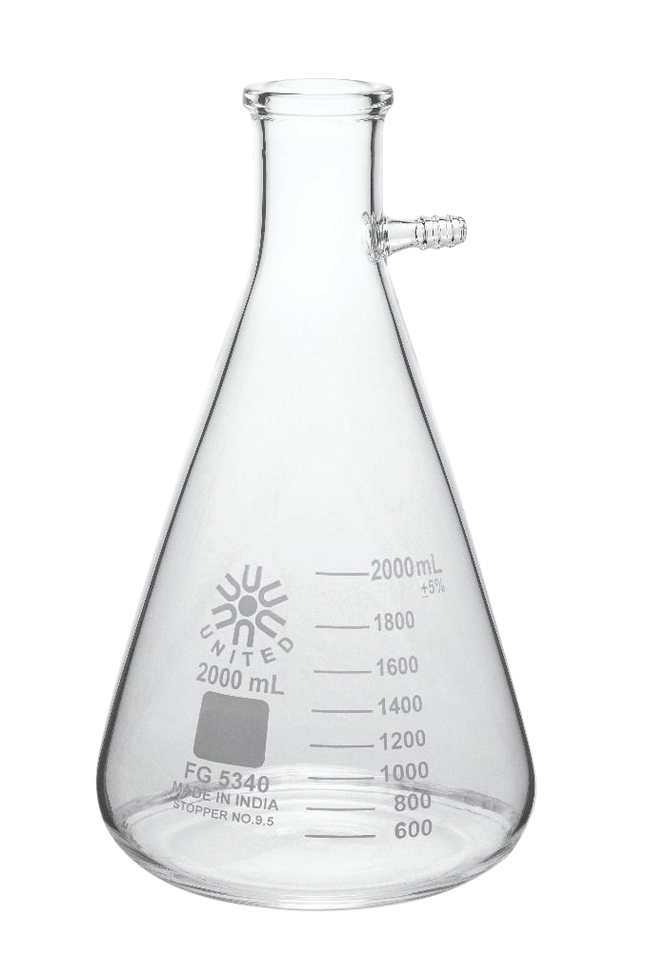 United Scientific Filtering Flask, Borosilicate Glass, 2000ml, Item Number 2089987
