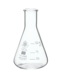 Image for United Scientific Erlenmeyer Flask, Narrow Mouth, Borosilicate Glass, 100ml from SSIB2BStore