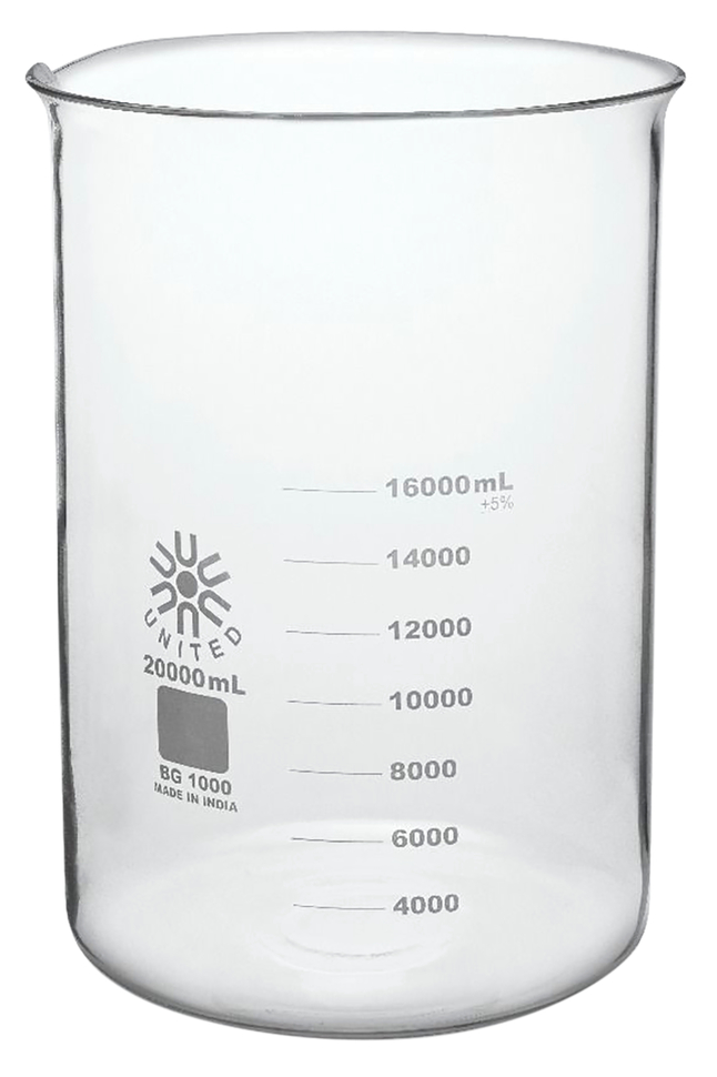 Image for United Scientific Beakers, Low Form, Borosilicate Glass, 20000ml from School Specialty