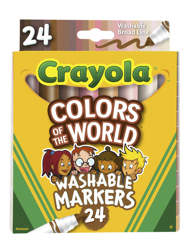 Crayola Washable Broad Line Markers with Colors of the World, 64 Ct, Back  to School Supplies, Child - Yahoo Shopping