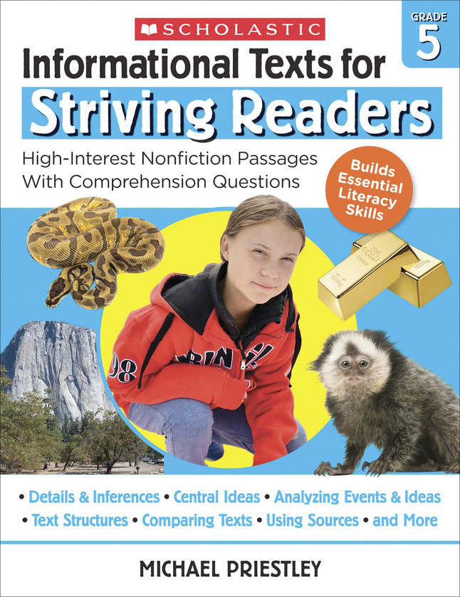 Image for Scholastic Information Text for Striving Readers, Grade 5 from School Specialty