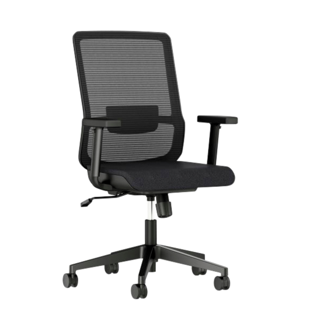 AIS Essex High-Back Task Chair, 18 x 23-12 x 42 Inches, Black, Item Number 2090320