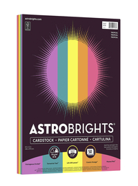 Astrobrights Colored Cardstock, 8.5 x 11 Inches, 65 lb/176 gsm, Assorted Colors, Tropical, 50 Sheets, Item Number 2090332