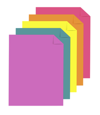 Astrobrights Colored Paper, 8-1/2 x 11 Inches, 24 lb/89 gsm, Tropical 5-Color  Assortment, 100 Sheets