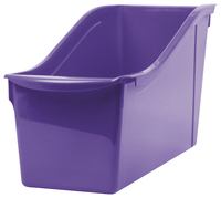 Image for Storex Large Book Bin, Label Pocket Included, Purple Peony, Pack of 6 from School Specialty