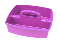 Image for Storex Large Caddy with Handle, 2 Compartments, Pink, Pack of 6 from School Specialty
