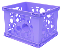 Image for Storex Mini Crate, 9 x 7-3/4 x 6 inches, Neon Purple, Pack of 24 from School Specialty