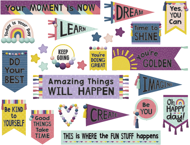 Teacher Created Resource Happy Day Positive Mini Bulletin Board Set, Item Number 2090533