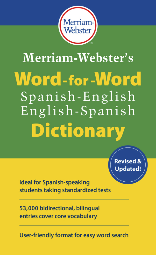 Merriam-Webster’s Word-for-Word Spanish-English Dictionary, Item Number 2090544