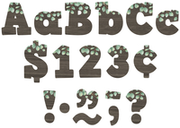 Teacher Created Resources Block Letters, 4 Inches, Eucalyptus Print, Item Number 2090574
