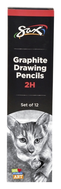 Sax Graphite Drawing Pencil, 2H Hardness, Pack of 12, Item 2090706