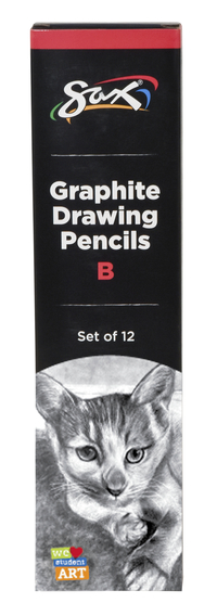 Image for Sax Graphite Drawing Pencil, B Hardness, Pack of 12 from School Specialty